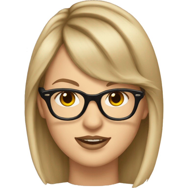 Taylor swift wearing glasses  emoji