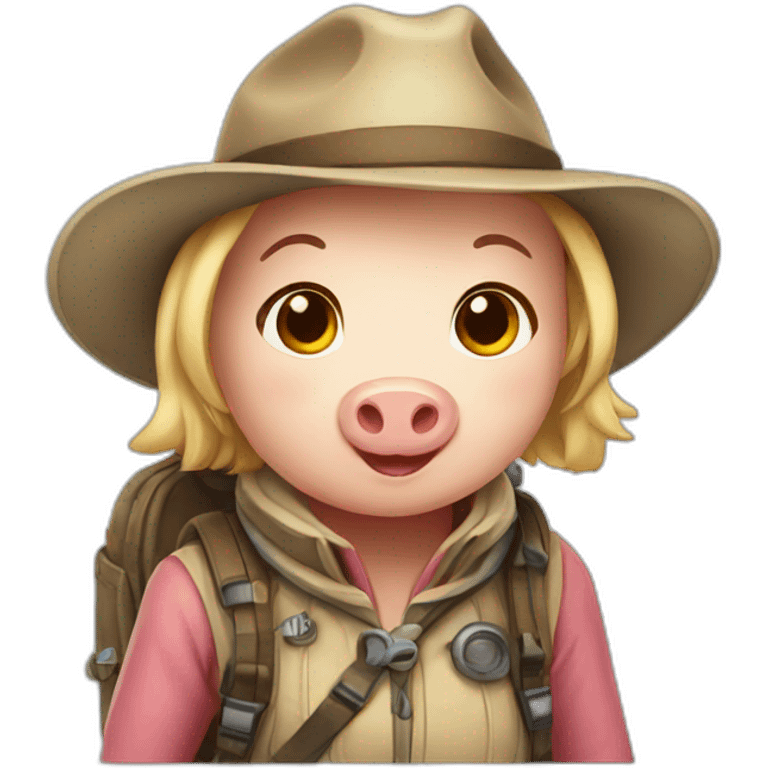 explorer female pig emoji