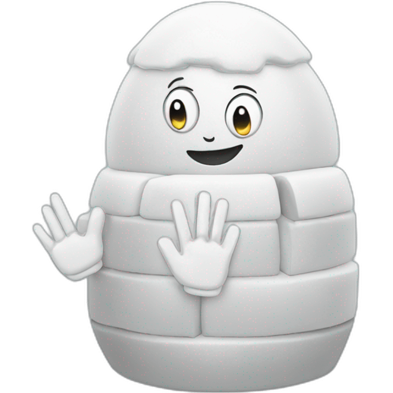 igloo with music sign language emoji