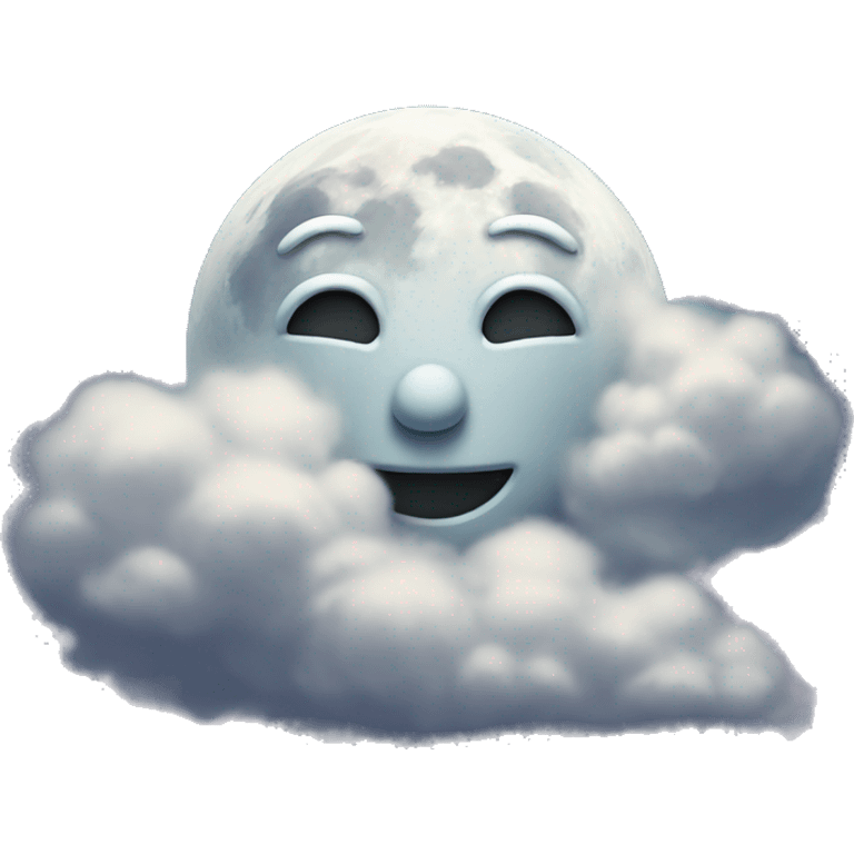 Moon in the cloud emoji