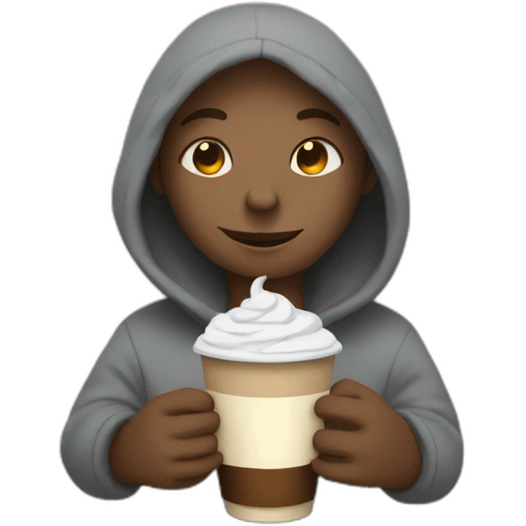 Cuddles with cold coffee  emoji