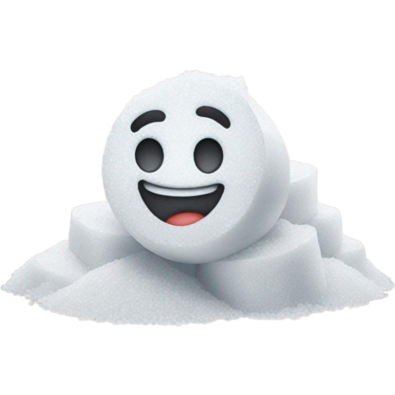 happy emoji with a pile of salt emoji