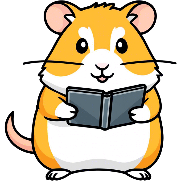 Hamster using tablet PC emoji