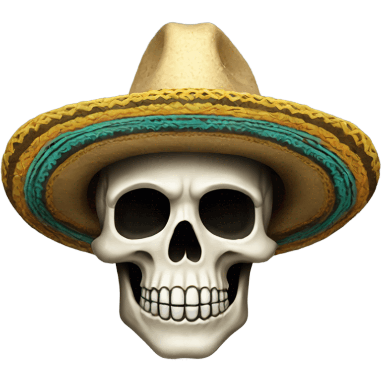 A really really cool skull with a sombrero emoji