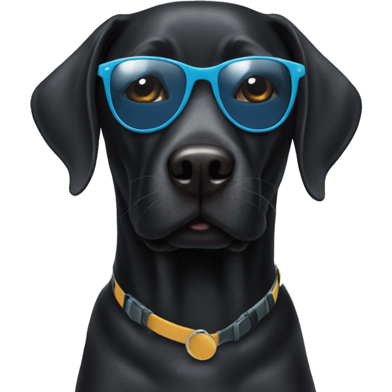 Black Labrador wearing sunglasses  emoji