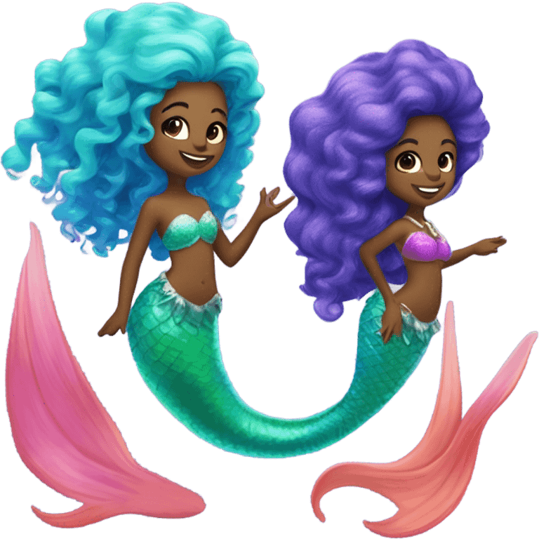 ￼ Berlin and Aviv as mermaids ￼ emoji