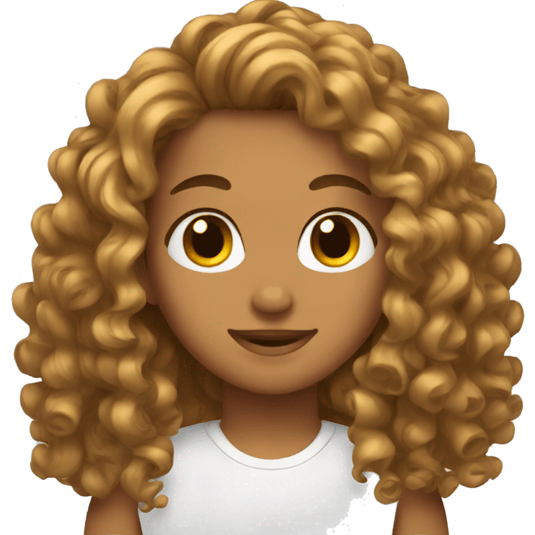 tanned curly hair emoji