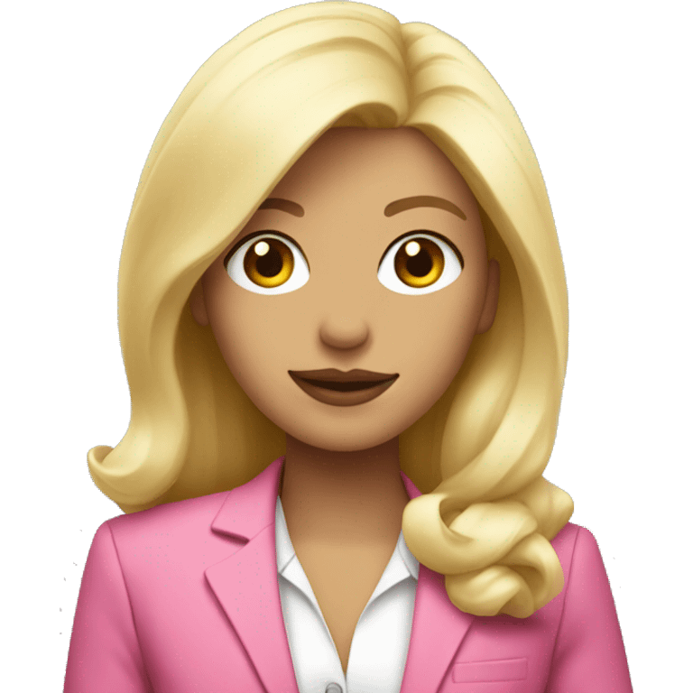 blondie in pink suit emoji