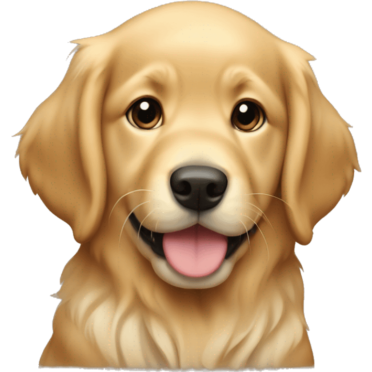 A golden retriver puppy emoji