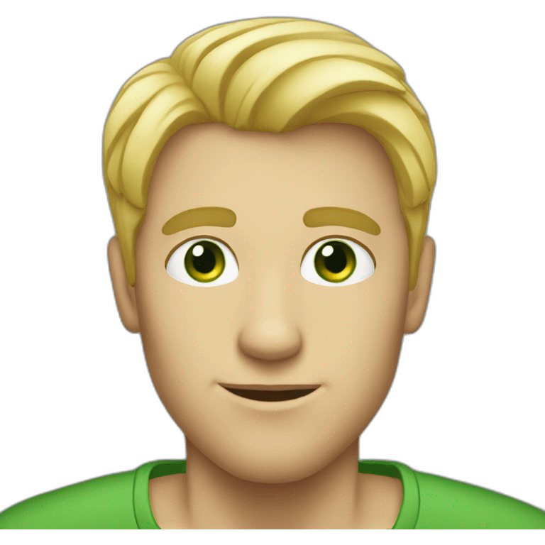 Blonde green eyed man emoji