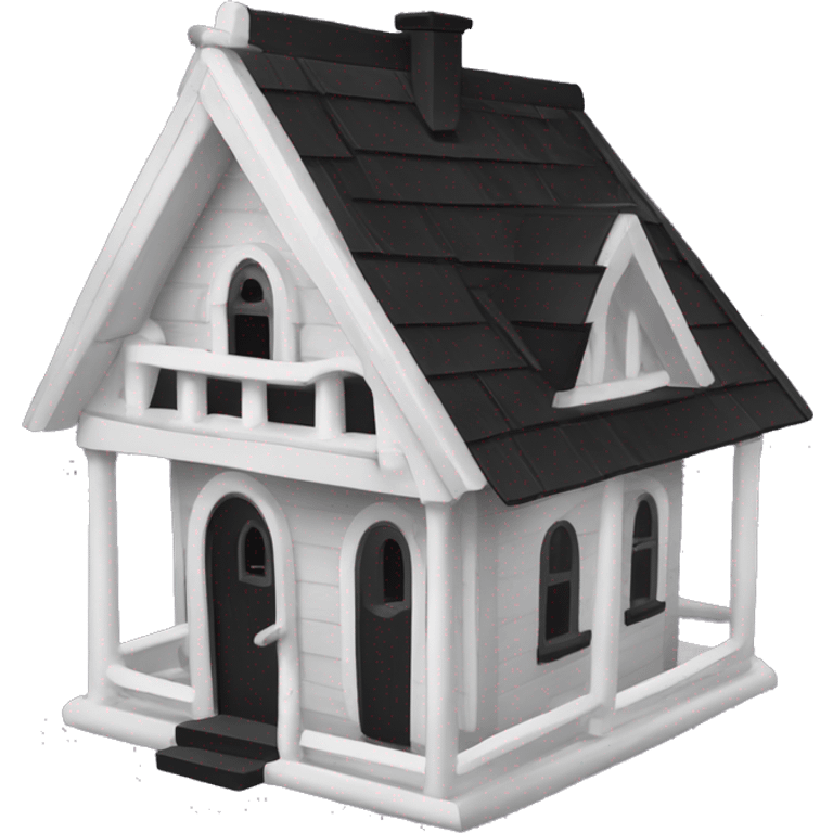 Addams House birdhouse. haunted Wednesday Addams. emoji