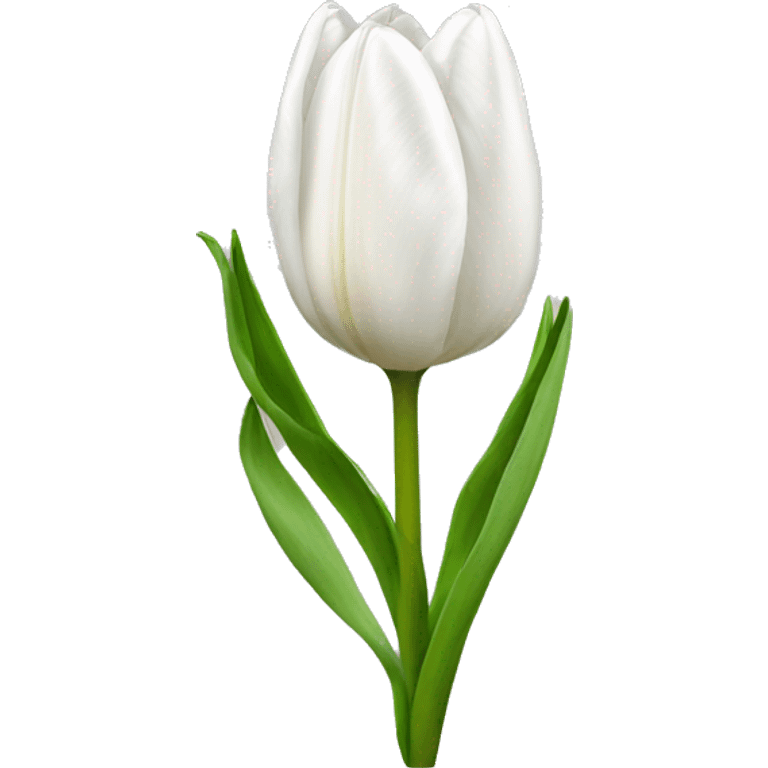 Tulip white emoji