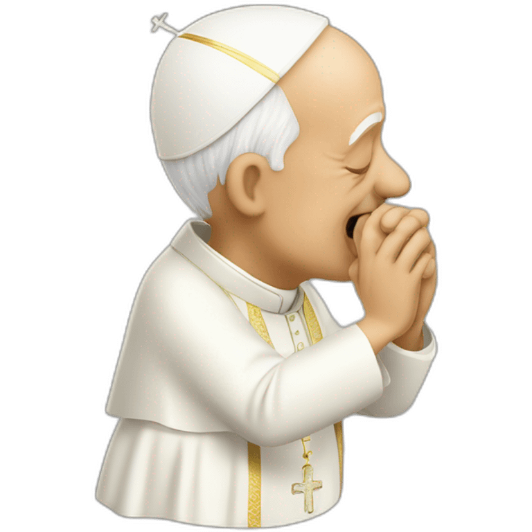 the pope innocently snorting lines emoji