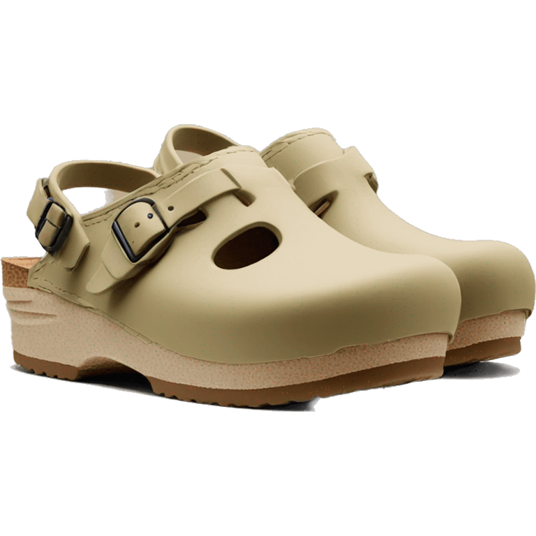 Birken stock Boston clog khaki beige color emoji