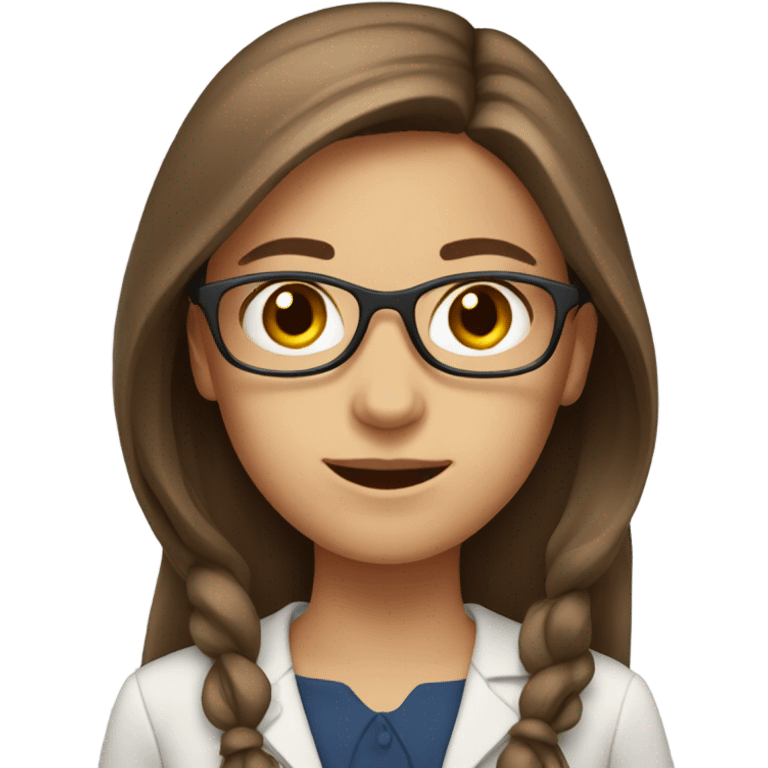 English teacher - girl with brown long hair emoji