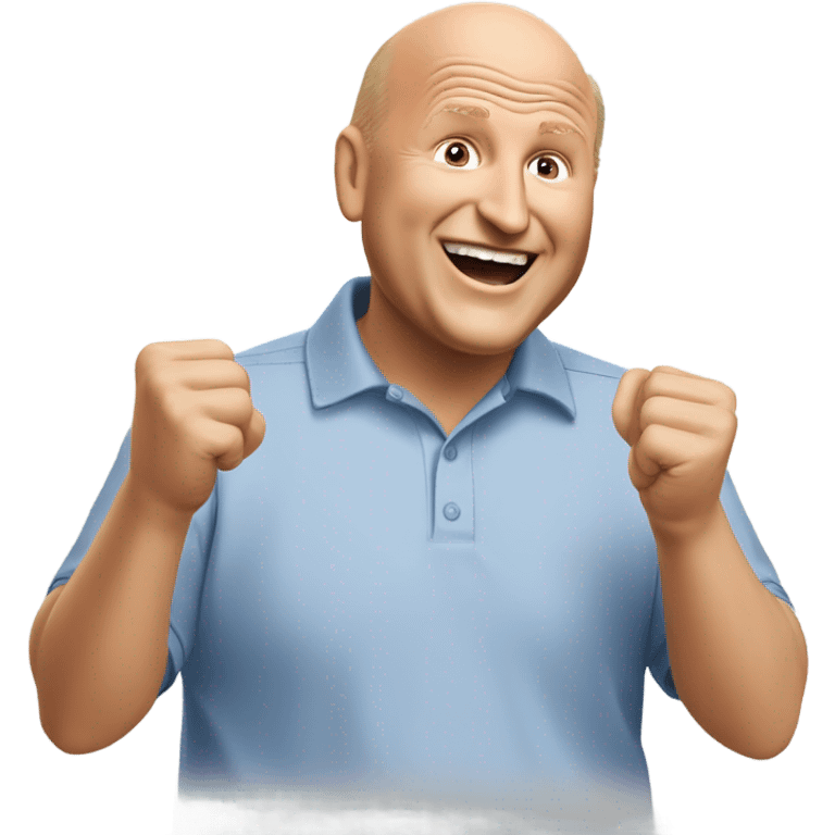 animated steve ballmer hyping AI emoji