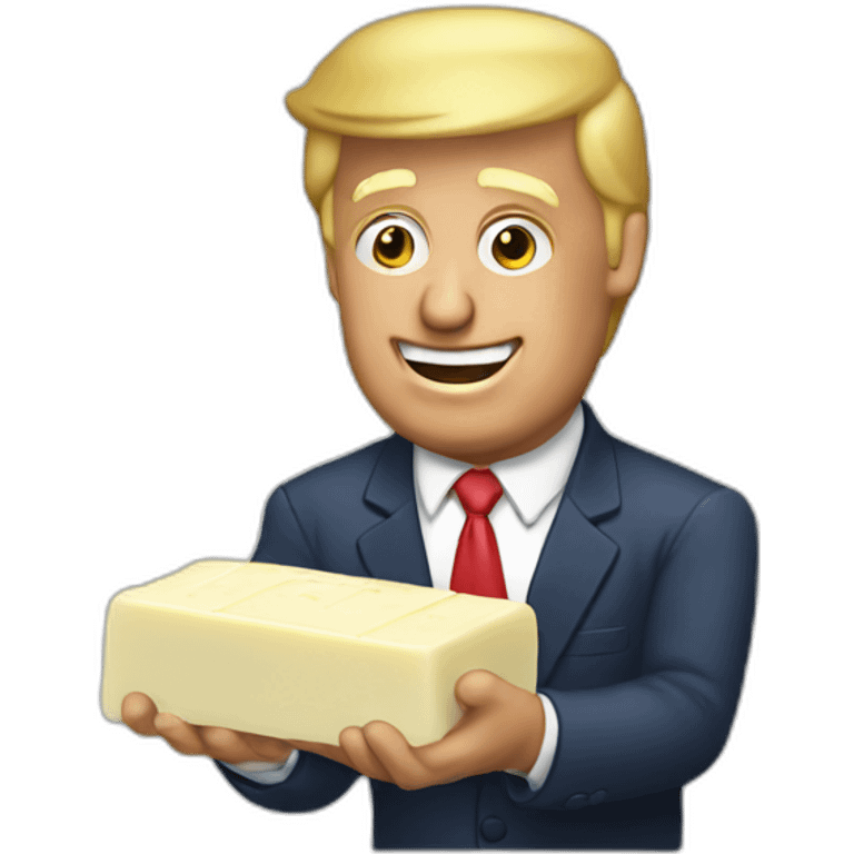 Trump picking up soap bar emoji