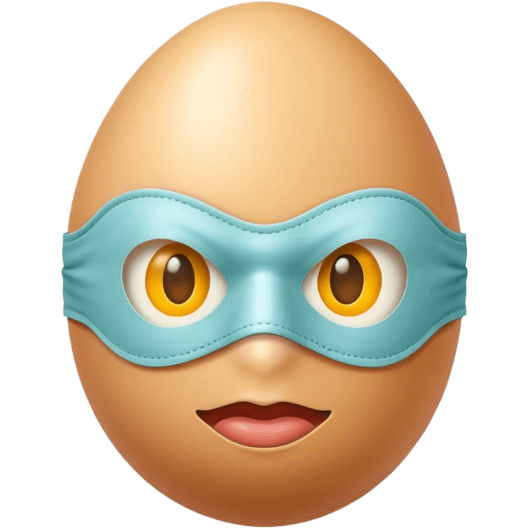 Egg wearing a mask  emoji