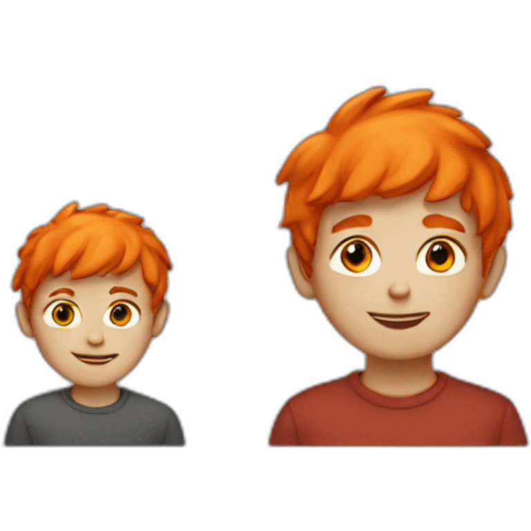 Boy with red jumper and orange hair emoji