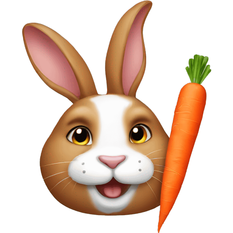 Rabbit with carrot  emoji