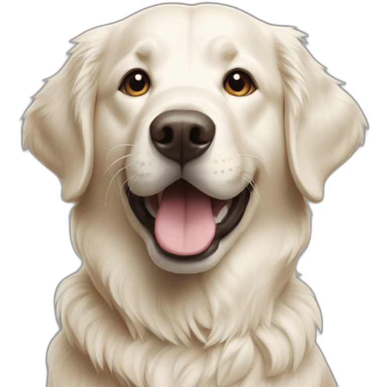 Retriever white happy emoji