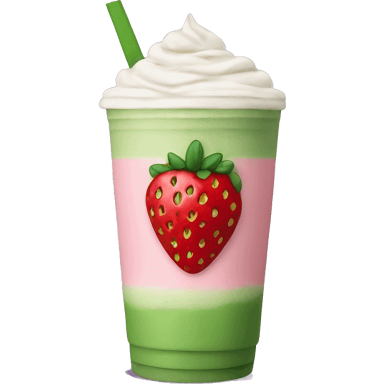 Strawberry Matcha Latte emoji