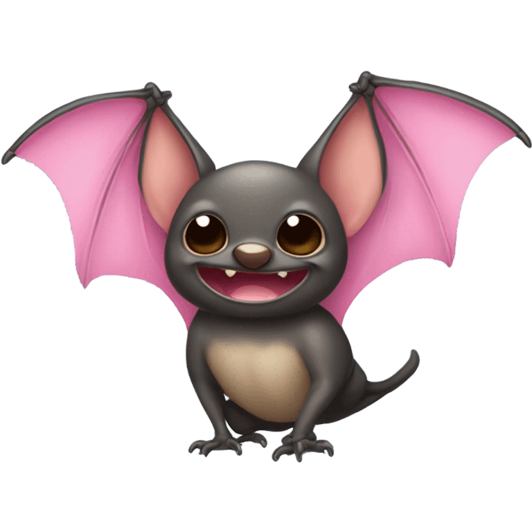 Honduran bat with a pink bow emoji