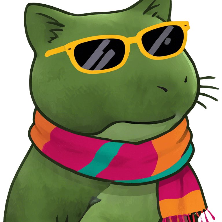 Cat with sunglasses emoji