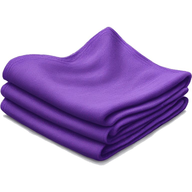 Realistic folded purple dish towel emoji