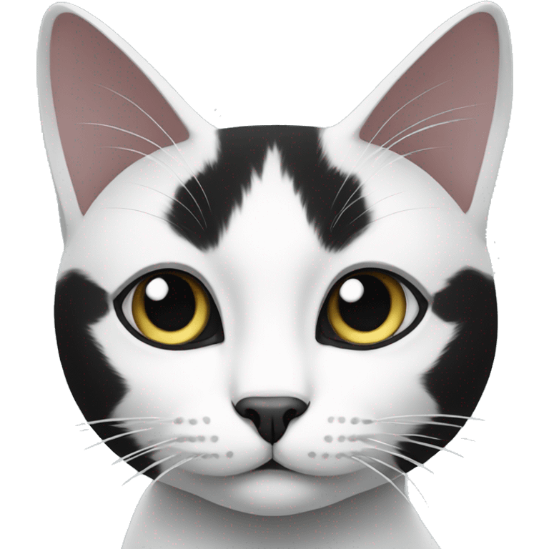 Black and white cat emoji