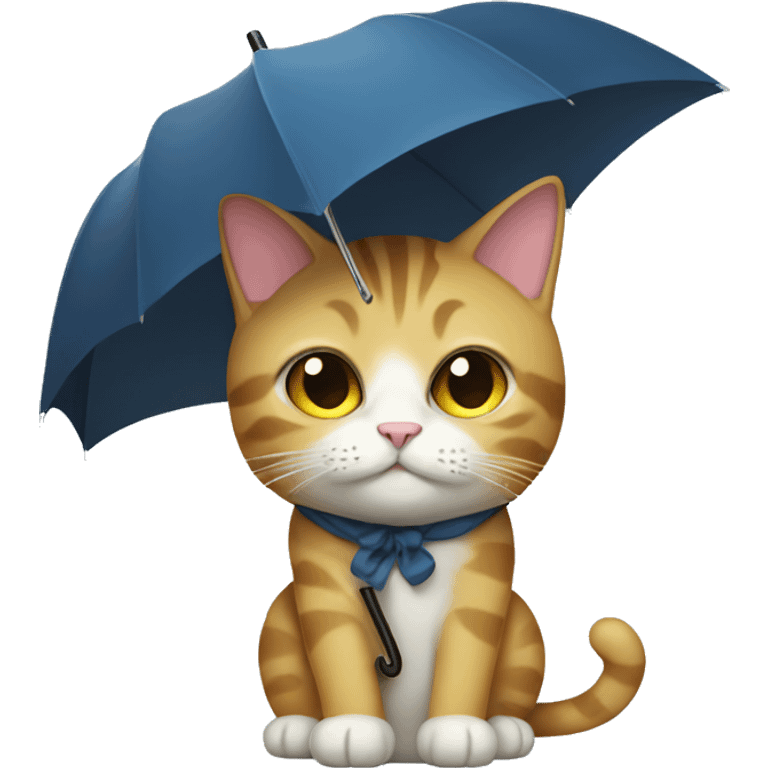 cat with a umbrella emoji