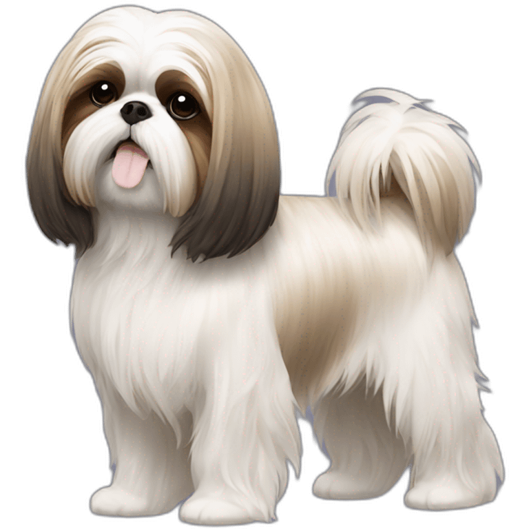 Dog Shih Tzu with long coat full-height  emoji