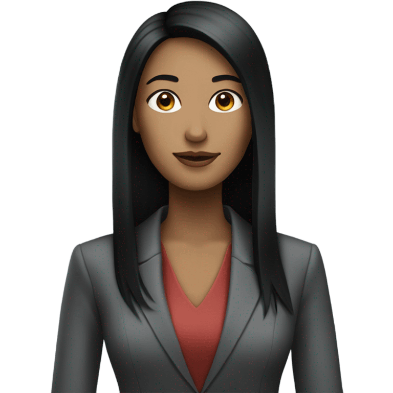 business woman long straight black hair emoji