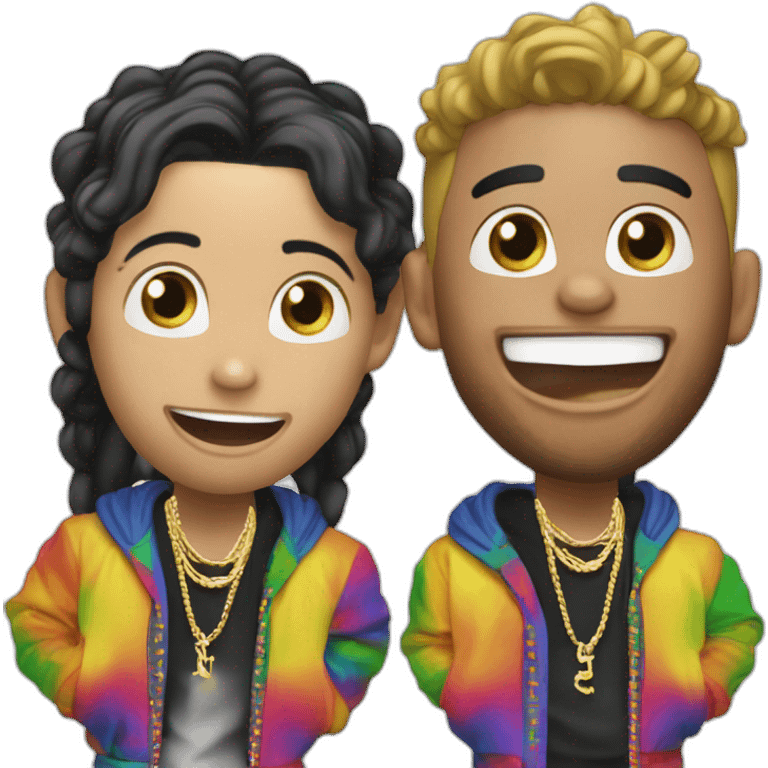 Anuel aa with 6ix9ine singing emoji