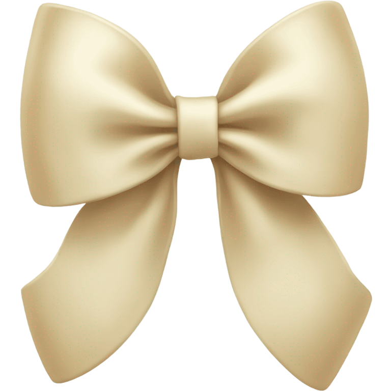 A cream coloured bow emoji