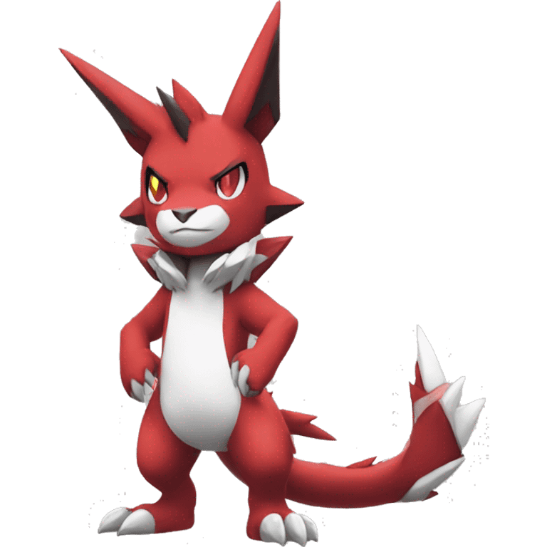 Full body cute cool Guilmon-Zoroark-Zangoose emoji