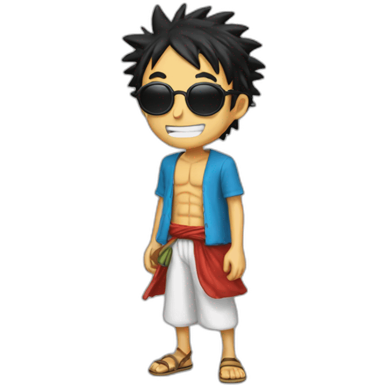 Luffy muslim sunglasses emoji