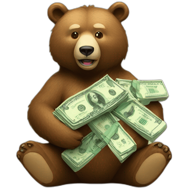 Bear with money emoji