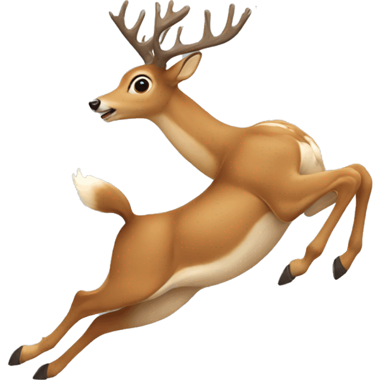 Deer jumping emoji