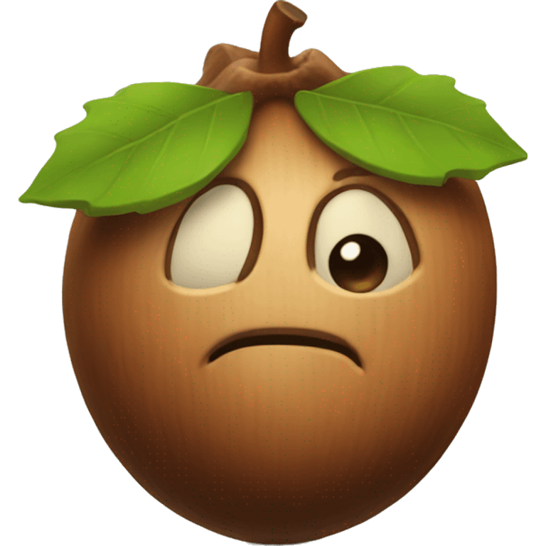 a single hazelnut emoji