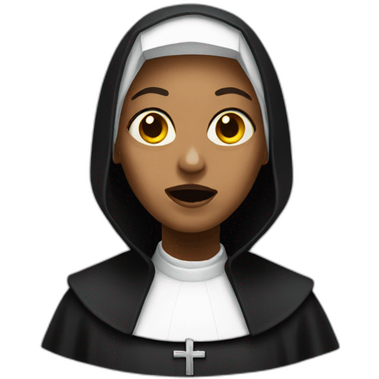 terrifying nun emoji