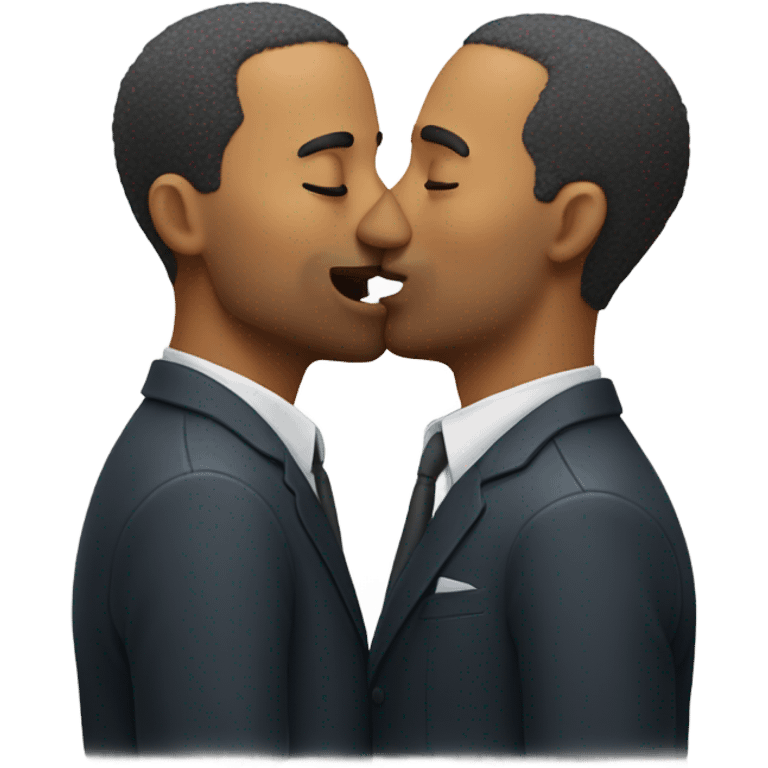 Two men kissing emoji