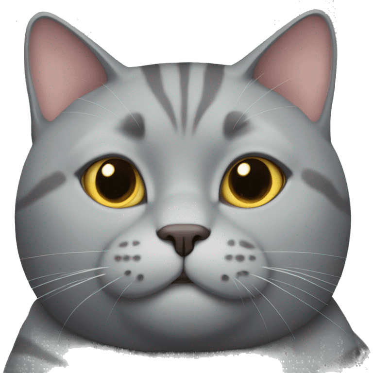 fat grey cat emoji