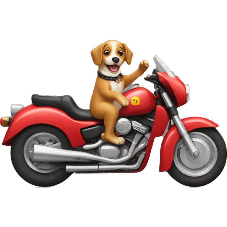 Dog riding a motorcycle  emoji