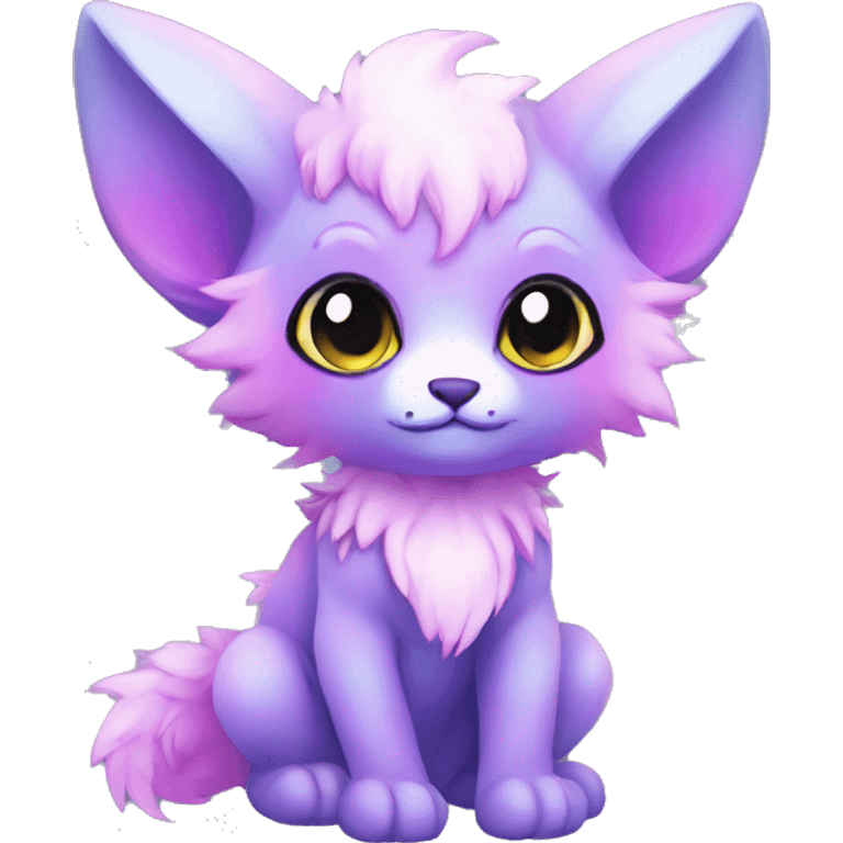 Kawaii bright fantasy ethereal anthro fursona Fakemon animal creature emoji