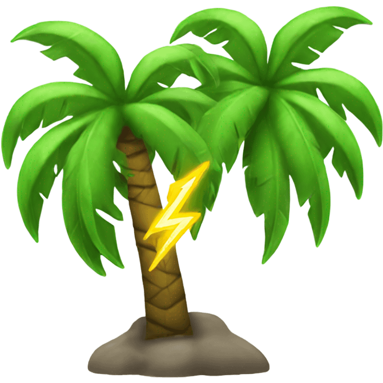  lightening palm tree  emoji