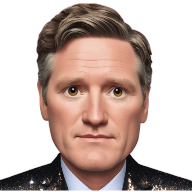 Keir Starmer covered in glitter emoji