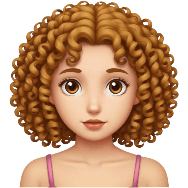 A girl with curly hair emoji