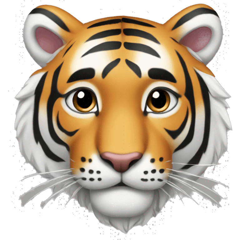 Tiger with white heart  emoji