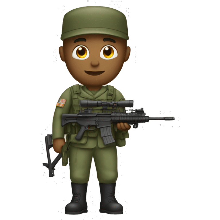 Military man with rifle emoji